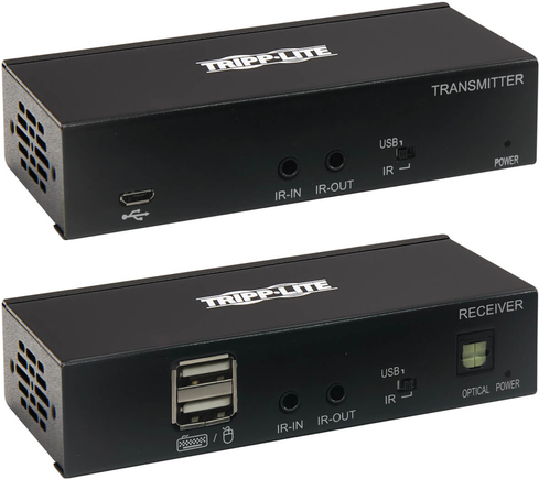 Eaton Tripp Lite Series DisplayPort to HDMI over Cat6 Extender Kit with KVM Support, 4K 60Hz, 4:4:4, USB, PoC, HDCP 2.2, up to 230 ft., TAA - Erweiterung für Video/Audio - HDMI, DisplayPort - über CAT 6 - bis zu 70 m - TAA-konform - für P/N: B127A-010-H, P580-015-8K6, P580-020-8K6, P580-025-8K6, P580-030-8K6 (B127A-1A1-BDBH)