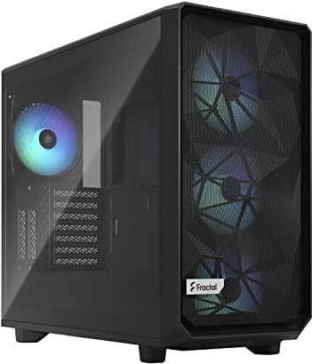 Fractal Design Meshify 2 RGB - Tower - Erweitertes ATX - Seitenteil mit Fenster (gehärtetes Glas) - keine Spannungsversorgung (ATX) - black TG light tint - USB/Audio (FD-C-MES2A-06)