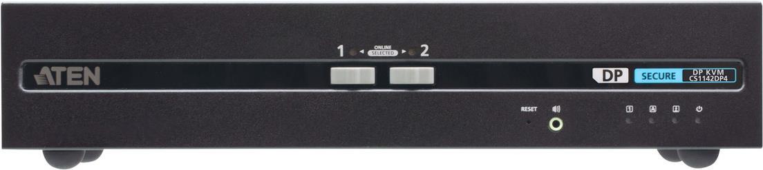 ATEN Sicherer KVM-Switch mit 2 USB-DisplayPort-Dual Display (PSD PP v4.0-konform) (CS1142DP4)