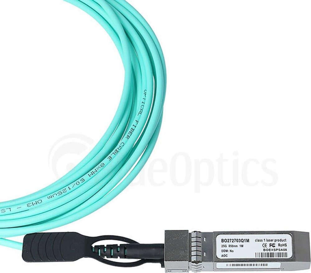 Kompatibles Check Point SFP28-AOC-15M SFP28 BlueOptics Aktives Optisches Kabel (AOC), 25GBASE-SR, Ethernet, Infiniband, 15 Meter (SFP28-AOC-15M-CP-BO)