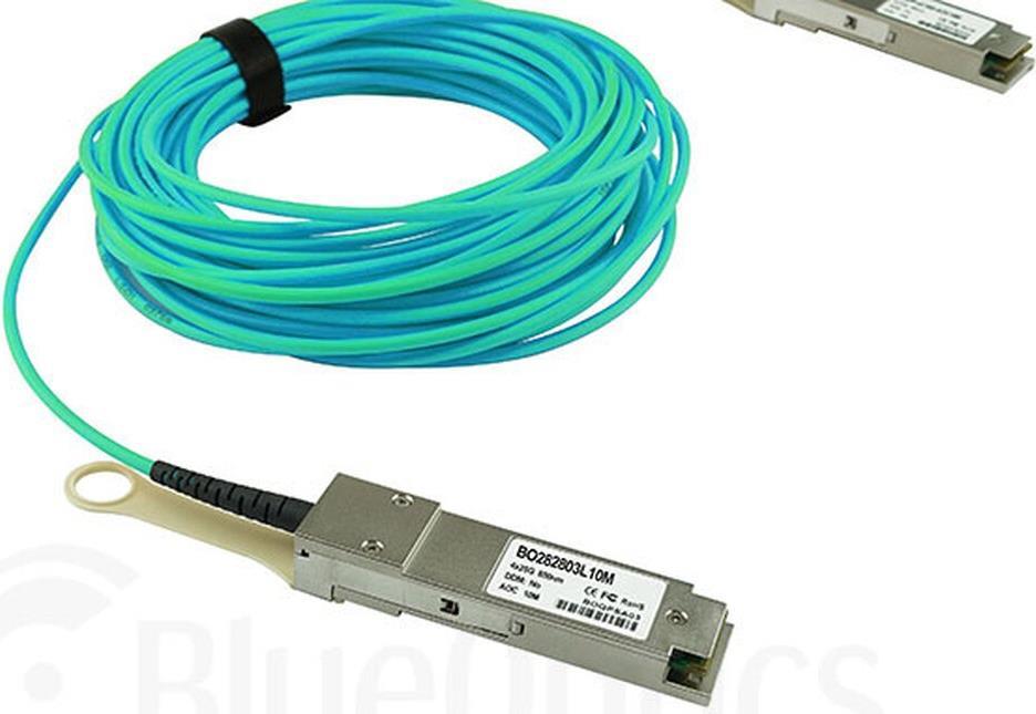 Kompatibles Juniper JNP-QSFP28-AOC-7M QSFP28 BlueOptics Aktives Optisches Kabel (AOC), 100GBASE-SR4, Ethernet, Infiniband, 7 Meter (JNP-QSFP28-AOC-7M-BO)