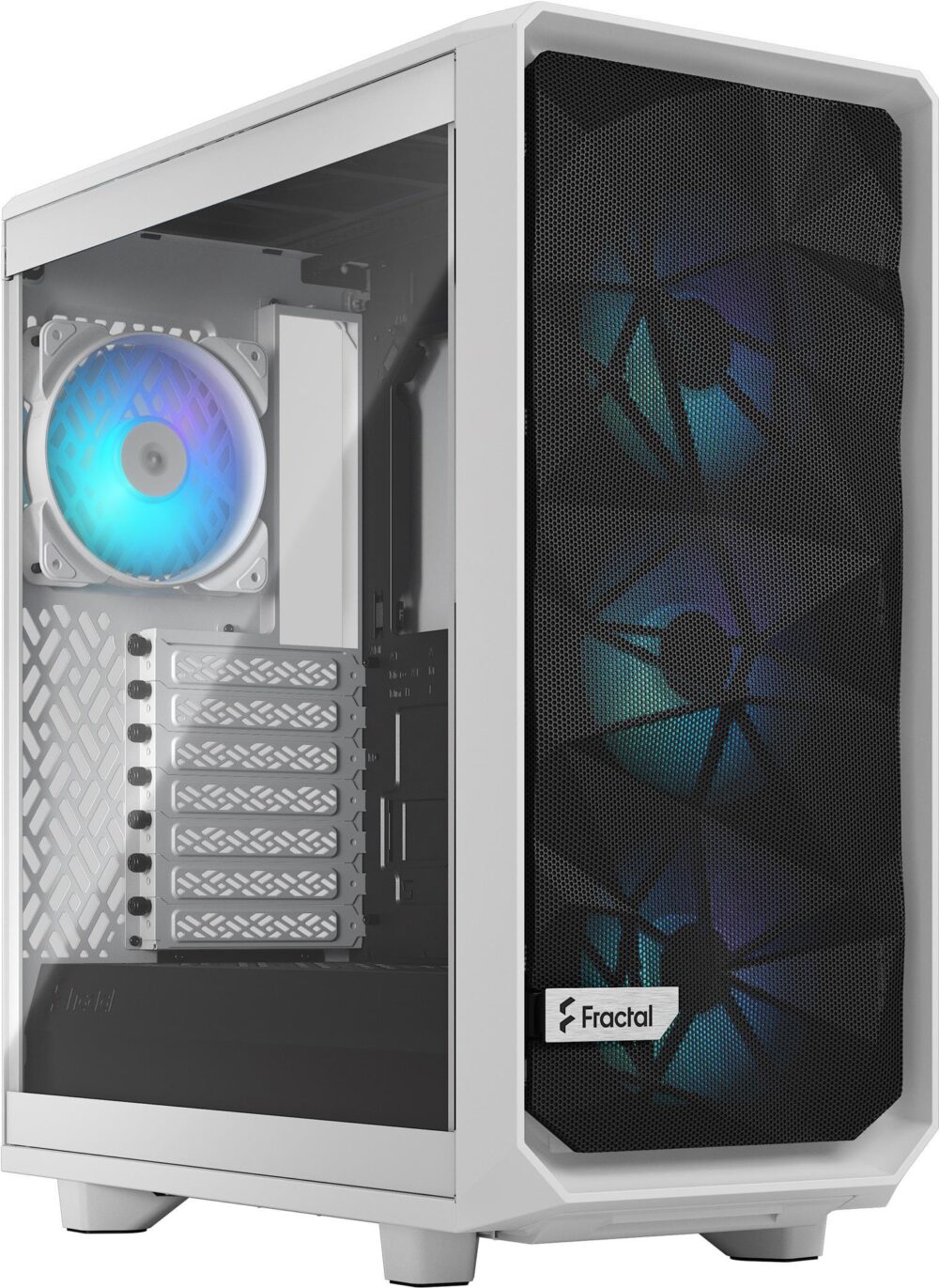 Fractal Design Meshify Meshify 2 Compact - Mid tower - ATX - Seitenteil mit Fenster (gehärtetes Glas) - keine Spannungsversorgung (ATX) - White TG Clear Tint - USB/Audio (FD-C-MES2C-08)