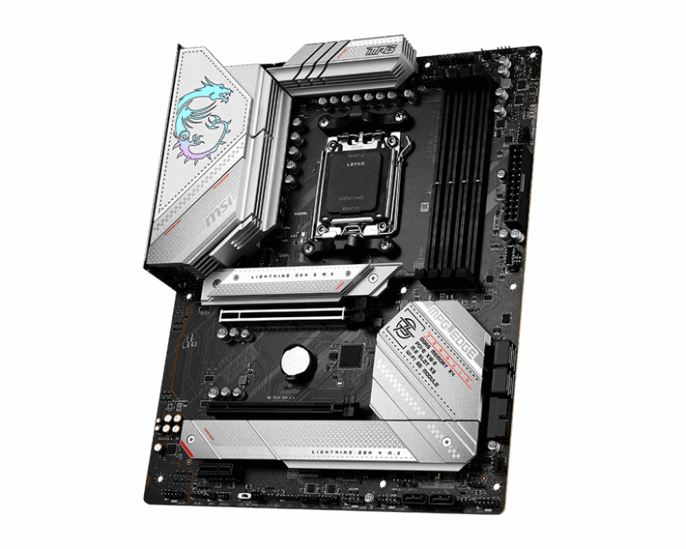 MSI MPG B650 EDGE WIFI - Motherboard - ATX - Socket AM5 - AMD B650 Chipsatz - USB 3,2 Gen 1, USB 3,2 Gen 2, USB-C Gen 2x2, USB-C 3,2 Gen2 - 2,5 Gigabit LAN, Wi-Fi, Bluetooth - Onboard-Grafik (CPU erforderlich) - HD Audio (8-Kanal) (7E10-001R)