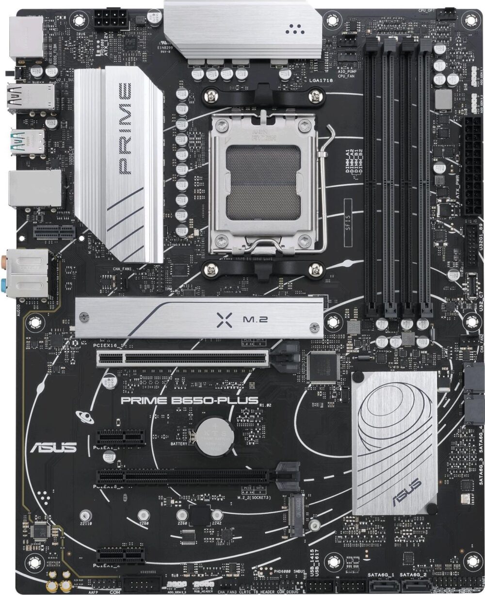 ASUS PRIME B650-PLUS-CSM - AMD - Buchse AM5 - AMD Ryzen 7 7th Gen - AMD Ryzen 9 7th Gen - DDR5-SDRAM - 128 GB - DIMM (90MB1BS0-M0EAYC)