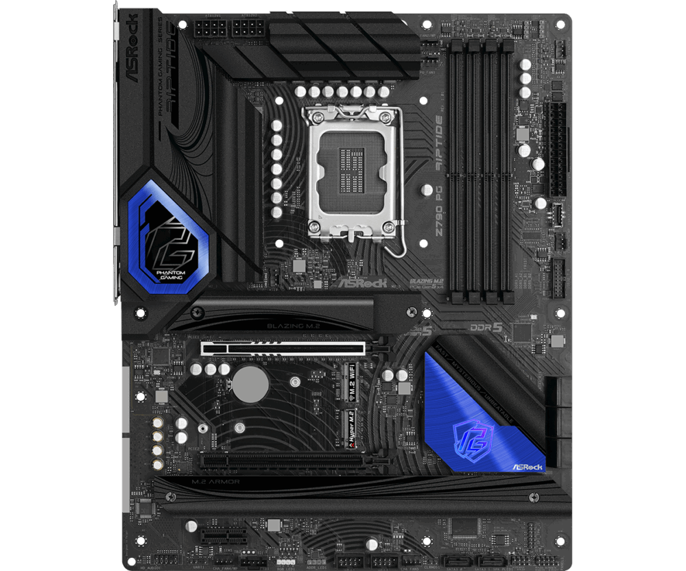 ASRock Z790 PG Riptide - Motherboard - ATX - LGA1700-Sockel - Z790 Chipsatz - USB 3,2 Gen 1, USB 3,2 Gen 2, USB-C 3,2 Gen 2x2, USB-C 3,2 Gen 1 - 2,5 Gigabit LAN - Onboard-Grafik (CPU erforderlich) - High Definition Audio (7,1-Channel) (90-MXBJX0-A0UAYZ)