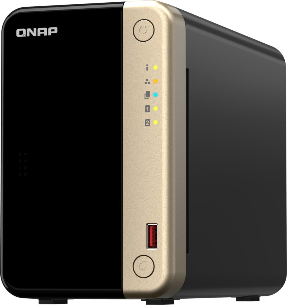 QNAP TS-264 - NAS-Server - 2 Schächte - SATA 6Gb/s - RAID RAID 0, 1, 5, 6, 10, 50, JBOD, 60 - RAM 8GB - 2,5 Gigabit Ethernet - iSCSI Support (TS-264-8G)