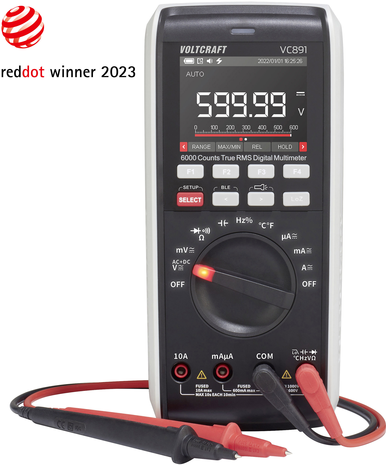 VOLTCRAFT VC891 Hand-Multimeter digital Datenlogger CAT III 1000 V, CAT IV 600 V Anzeige (Counts): 60000 (VC-12884330)