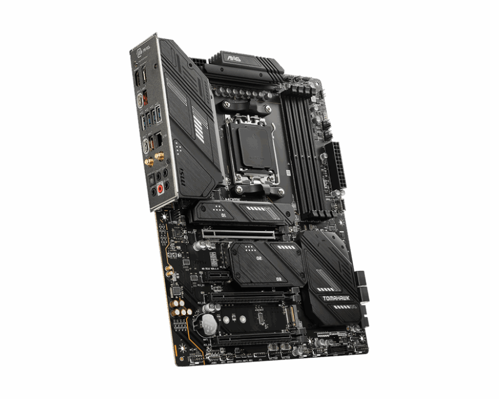 MSI MAG X670E TOMAHAWK WIFI - Motherboard - ATX - Socket AM5 - AMD X670E Chipsatz - USB 3,2 Gen 1, USB 3,2 Gen 2, USB-C Gen 2x2, USB-C 3,2 Gen2 - 2,5 Gigabit LAN, Wi-Fi 6, Bluetooth - Onboard-Grafik (CPU erforderlich) - HD Audio (8-Kanal) (7E12-001R)