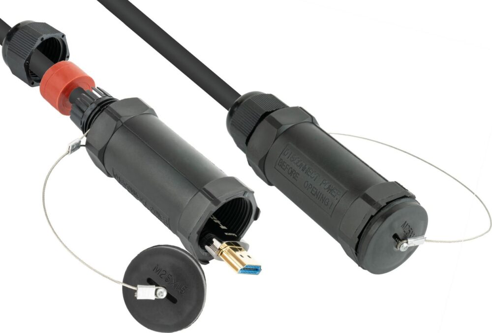 AOC Hybrid High-Speed HDMI 2.0b, stahlarmiert, 4K @60Hz, 18 GBit/s, schwarz, 15m, PYTHON Series (AOC-HP2015)