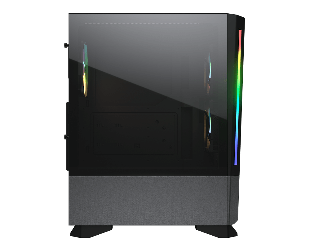 Cougar Case MX430 Air RGB Schwarz - Midi Tower - PC - Schwarz - ATX - micro ATX - Mini-ITX - Gaming - HDD - Leistung (CGR-51C6B-AIR-RGB)