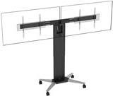 Vision VFM-F50T - Wagen - motorisiert - für 2 LCD-/Plasma-Konsolen - verriegelbar - Aluminium, Stahl - mattschwarz - Bildschirmgröße: 139,7-218,4 cm (55"-86") (VFM-F50T/D)