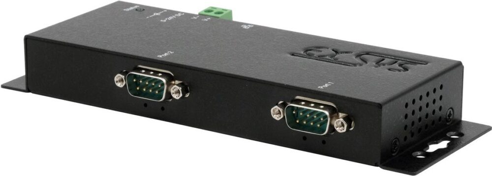 EXSYS GmbH Ethernet zu 2 x RS-232, inkl. 12V/3A Netzteil, PoE (EX-6112-2POE)
