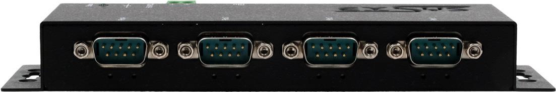 EXSYS GmbH Ethernet zu 4 x RS-232/422/485, inkl. 12V/3A Netzteil (EX-6124-2)