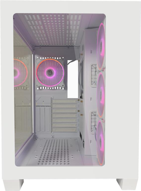 LC-Power Gaming 807W - Midi Tower - PC - Weiß - ATX - EATX - micro ATX - Mini-ITX - Metall - Kunststoff - Gehärtetes Glas - Blau - Grün - Rot (ATX GAMING 807W)