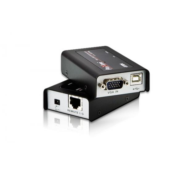 ATEN CE100-AT-E estensore KVM Trasmettitore e ricevitore (MINI USB KVM Extender, 100M - CE100-AT-E, Transmitter & - receiver, Wired, 100 m, Cat5, 1920 x 1200 pixels, Black - Warranty: 24M)