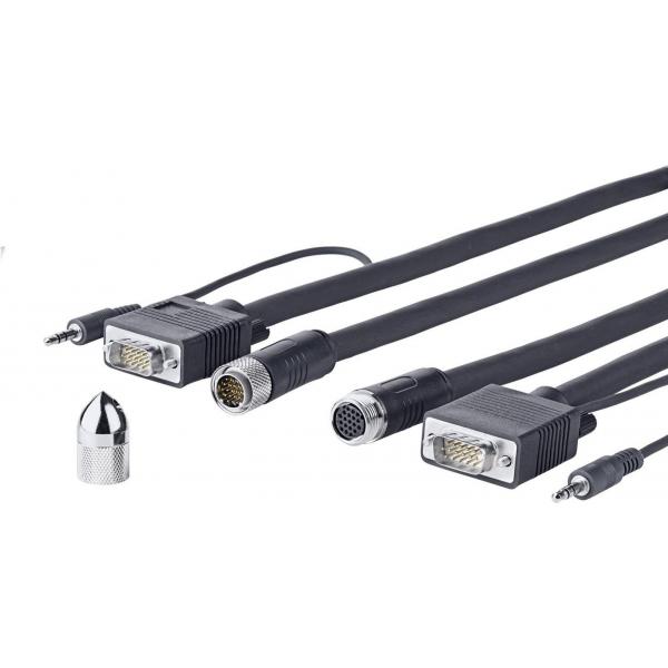 Vivolink PROVGASCW15 cavo VGA 15 m VGA [D-Sub] Nero (Pro VGA + Audio Cross Wall 15M - . - Warranty: 1188M)
