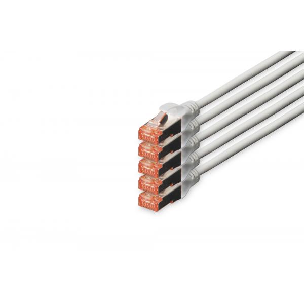 Digitus Cavo patch CAT 6 S/FTP (CAT 6 S-FTP PATCH CABLE CU LSZH - AWG 27/7 LENGTH 20M 5PACK)