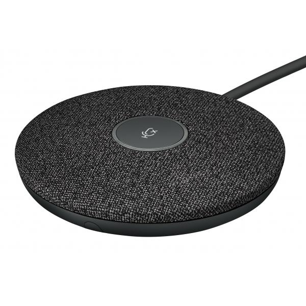 Logitech 989-000430 microfono Grafite Microfono da tavolo (Logitech Webcam RALLY MIC POD Expension black Skype, Zoom, Cisco Webex zertifiziert)