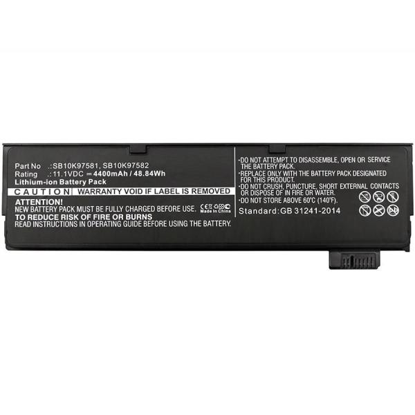 CoreParts MBXLE-BA0144 ricambio per laptop Batteria (Laptop Battery for Lenovo - 48.84Wh Li-ion 11.1V 4400mAh - Black 49Wh Li-ion 11.1V 4400mAh Black, Thinkpad P51S, Thinkpad T570, 61+version - Warra