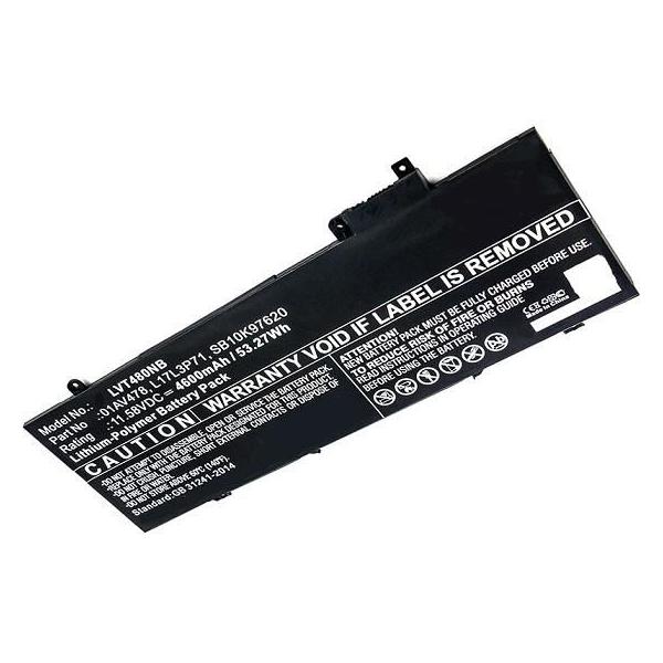 CoreParts MBXLE-BA0165 ricambio per laptop Batteria (Laptop Battery for Lenovo - 53.71Wh Li-Pol 11.55V 4650mAh - Black 53Wh Li-Pol 11.58V 4600mAh Black, ThinkPad T480s, ThinkPad T480s - Warranty: 12M
