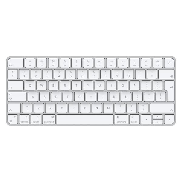 Apple Magic tastiera Universale USB + Bluetooth Inglese Alluminio, Bianco (Apple Magic Keyboard 2021 US) - Versione Tedesca
