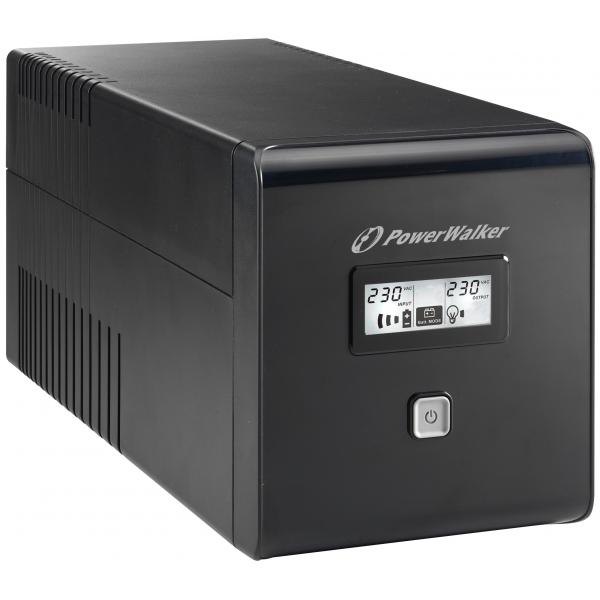 PowerWalker VI 1000 LCD gruppo di continuità [UPS] 1 kVA 600 W 4 presa[e] AC (VI 1000 LCD UPS 1000WVA/600W - 1000VA/600W Line-Interactive - with 2x Schuko + 2x IEC outlet - Warranty: 24M)