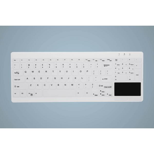 Active Key MedicalKey AK-C7412 - Keyboard - disinfectable hygiene keyboard - with touchpad - USB - QWERTY - UK - white - Versione UK