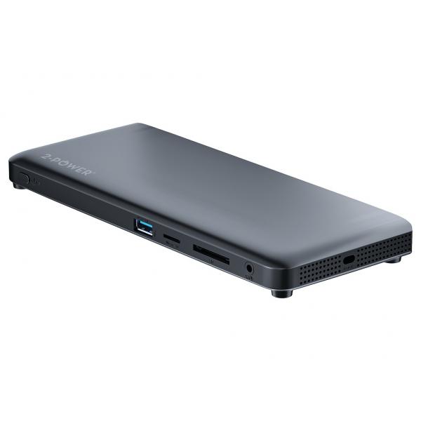 2-Power DOC0117A replicatore di porte e docking station per laptop Nero (USB-C Triple Display 100W PD Dock includes power cable. For UK,EU.)