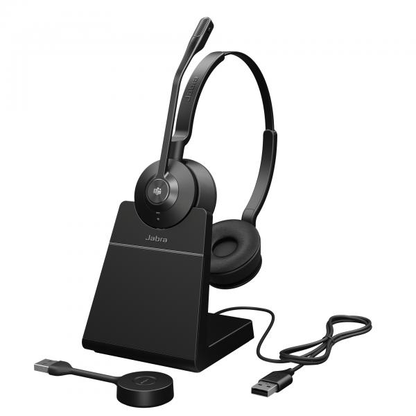 Jabra Engage 55 Auricolare Wireless A Padiglione Ufficio Nero, Titanio (Engage 55 Headset Wireless - Head-Band Office/Call Center - Black, Titanium - Warranty: 12M)