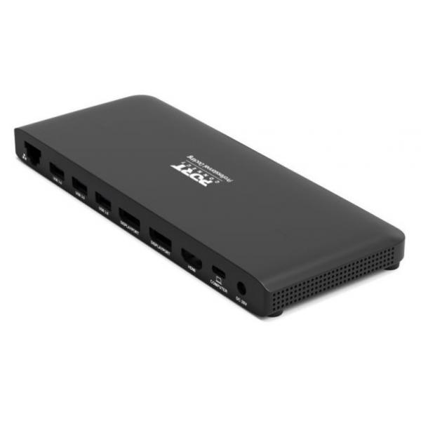 Port Designs 901910W-UK replicatore di porte e docking station per laptop Cablato USB 3.2 Gen 2 [3.1 Gen 2] Type-C Nero ([ON PROMO] USB-C 2X4K OFFICE DOCKING STATION UK)
