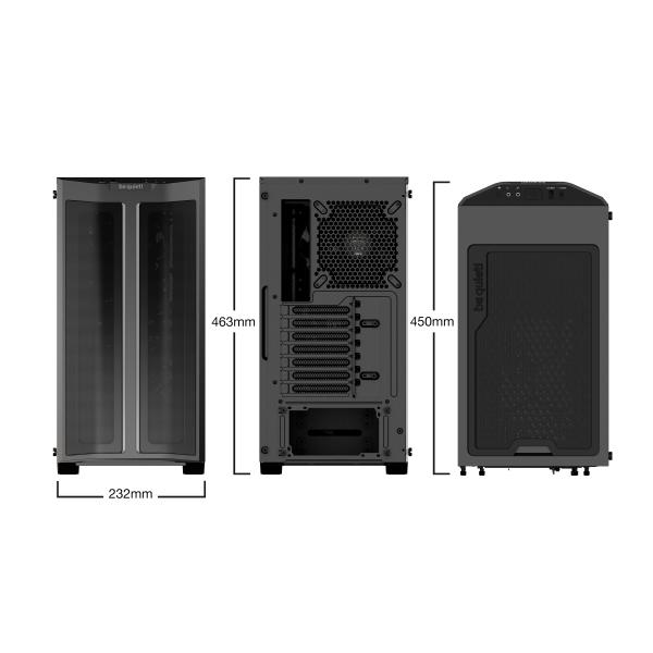Be Quiet! Pure Base 500 FX Gaming Case w/ Glass Window, ATX, 4 ARGB Fans, ARGB PWM Hub, LED Control Button, USB-C
