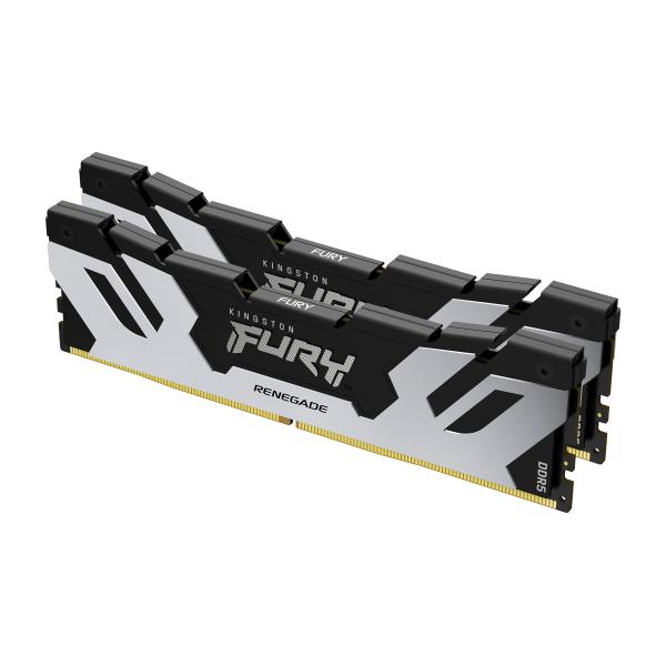 Kingston Technology FURY 32GB 6400MT/s DDR5 CL32 DIMM [Kit da 2] Renegade Silver (Kingston FURY Renegade KF564C32RSK2-32 32GB System Memory, DDR5, [2x16GB] DIMM, 288-pin, 6400 MHz / PC5-51200, CL32, 1.4 V, unbuffered, Silver)