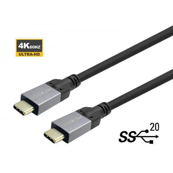 Vivolink PROUSBCMM5 cavo USB USB 3.2 Gen 2 [3.1 Gen 2] 5 m USB C Nero (USB-C to USB-C Cable 5m - Supports 20 Gbps data - Certified for Business . - Warranty: 144M)