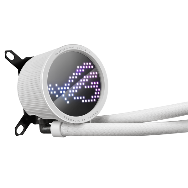 ASUS ROG Ryuo III 360 ARGB White Edition Processore Kit di raffreddamento a liquido 12 cm Bianco (Asus ROG Ryuo III 360 ARGB 360mm Liquid CPU Cooler, 8th Gen Asetek Pump, 3 x ARGB Fans, Anime Matrix LED Display, White Edition)