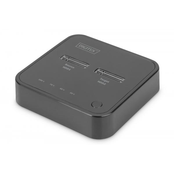 Digitus Docking station doppia SSD M.2 NVMe SSD con funzione di clonazione offline, USB-C™ (NVME CLONE STATION USB3.1 - TYP-C NVME M.2 SSD CASE)