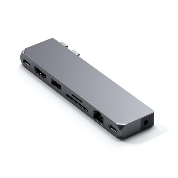 Satechi ST-UCPHMXM replicatore di porte e docking station per laptop 2 x USB 3.2 Gen 2 [3.1 Gen 2] Type-C Grigio (Interface Hub 2 X Usb 3.2 Gen - 2 [3.1 Gen 2] Type-C 5000 - Mbit/S Grey - Warranty: 12M)