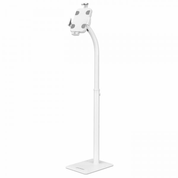 Manhattan 406345 supporto per personal communication Tablet/UMPC Bianco (FLOOR KIOSK STAND TABLET/IPAD - -ROTATE TILT LOCKABLE WHITE)