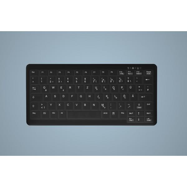 Active Key AK-C4110 tastiera RF Wireless Tedesco Nero (WIRELESS HYGIENE MINI NOTEBOOK - STYLE KEYBOARD SEALED USB BLACK) - Versione Tedesca