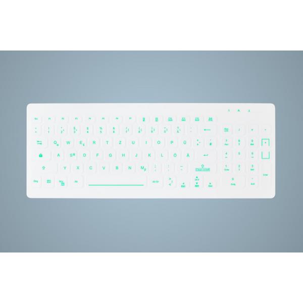 HYGIENE BACKLIT COMPACT - KEYBOARD WITH NUMPAD SEALED USB - Versione Tedesca