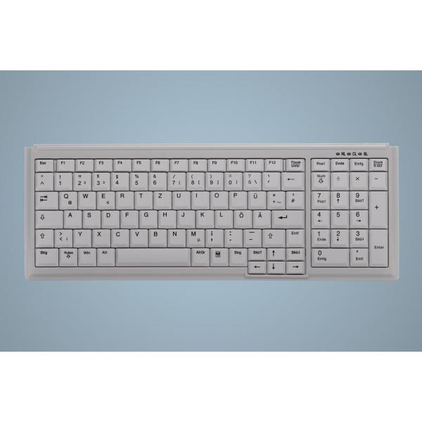Active Key ??-7000 tastiera Industriale USB Tedesco Bianco (INDUSTRY 4.0 COMPACT NOTEBOOK - STYLE KEYBOARD WITH NUMPAD USB L) - Versione Tedesca