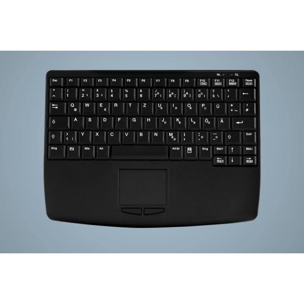 WIRELESS COMPACT NOTEBOOK STYLE - TOUCHPAD KEYBOARD USB BLACK - Versione Tedesca