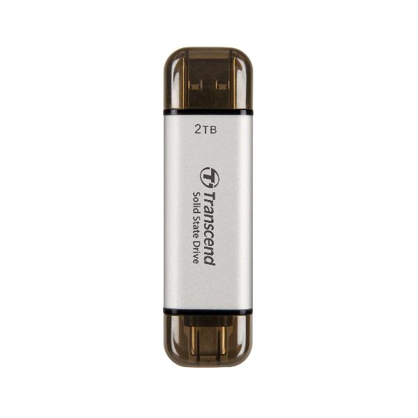 Transcend ESD310 2 TB Argento (EXTERNAL SSD 2TB ESD310S USB - 10GBPS TYPE C/A SILVER)