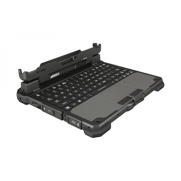 Getac GDKBBH tastiera per dispositivo mobile Tedesco Nero, Argento (UX10 KEYBOARD DOCK 2.0 DE - )