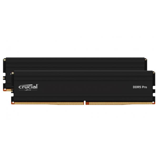 Crucial Pro CP2K32G56C46U5 memoria 64 GB 2 x 32 GB DDR5 (Crucial - DDR5 - kit - 64 GB: 2 x 32 GB - DIMM 288-pin - 5600 MHz / PC5-44800 - CL46 - 1.1 V - unbuffered - on-die ECC - black)