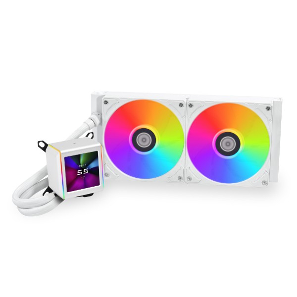 Lian Li GA II LCD Processore Kit di raffreddamento a liquido 12 cm Bianco (Lian Li Galahad II LCD Performance AIO 280mm All In One CPU Cooler - White)