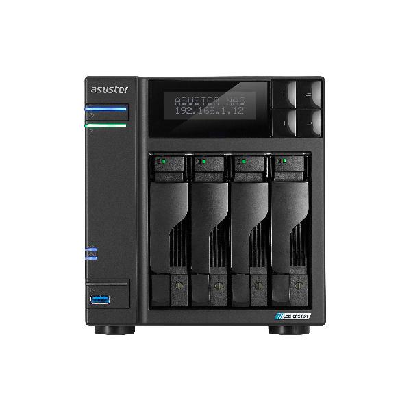 Asustor 90-AS6704T00-MD30 server NAS e di archiviazione Desktop Intel® Celeron® N5105 4 GB DDR4 ADM Nero (ASUSTOR LOCKERSTOR 4 Gen2 AS6704T - NA)