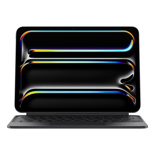 Apple Magic Keyboard QWERTY Svedese Nero (Apple Magic Keyboard - Keyboard and folio case - with trackpad - backlit - Apple Smart connector - Swedish - black - for 11-inch iPad Pro [M4]) - Versione UK