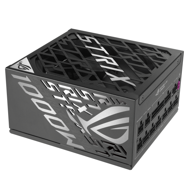ASUS ROG STRIX-1000P-GAMING alimentatore per computer 1000 W 20+4 pin ATX ATX Nero, Argento (Asus ROG Strix 1000W Platinum PSU, Fully Modular, 80+ Platinum, ATX 3.1, PCIe 5.0, GaN MOSFET, Intelligent Voltage Stabilizer)