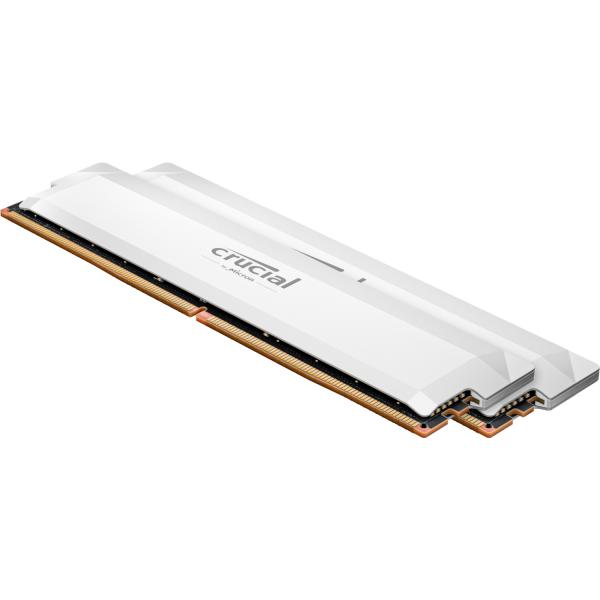 Crucial CP2K16G64C38U5W memoria 32 GB 2 x 16 GB DDR5 6400 MHz (Crucial Pro - Overclocking Edition - DDR5 - kit - 32 GB: 2 x 16 GB - DIMM 288-pin - 6400 MT/s / PC5-51200 - CL38 - 1.35 V - unbuffered - non-ECC - white)
