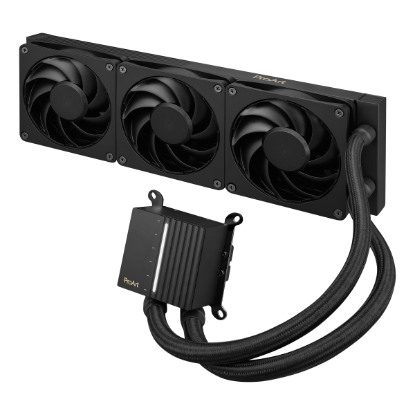 ASUS ProArt LC 360 Processore Kit di raffreddamento a liquido 12 cm Nero (Asus ProArt LC 360 Liquid CPU Cooler, 3 Phase Motor, Alphacool Apex Stealth Metal Power Fans, illuminated Status Meter)